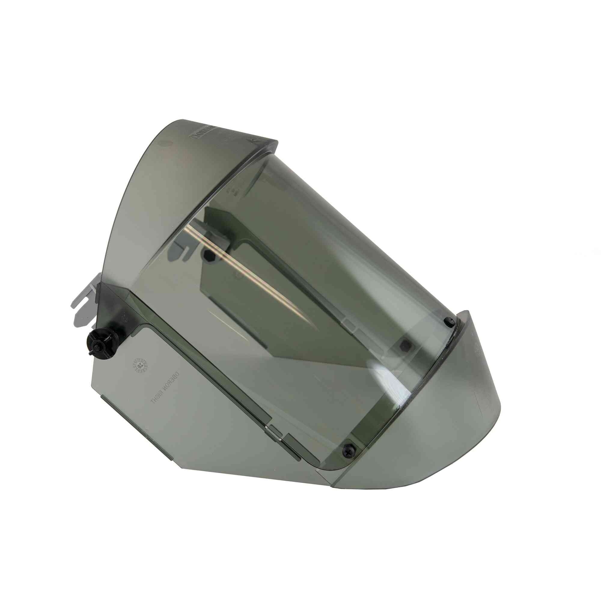 OBERON™ - Face Shield - Arc Flash - 12 Cal TCG™ - With Hard Hat Adapters - fits MSA V-Guard Hard Caps (Size Regular) - Lens Color: Clear Grey Anti-Fog - Model # 21AGR12AFA3+500